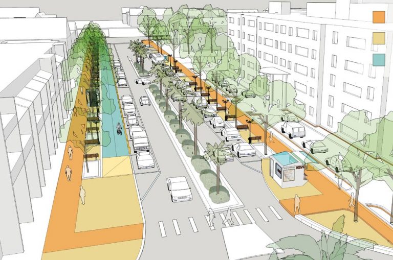 CHW Provided landscape architecture and urban design services for the SW 2nd Avenue & SW 4th Ave Streetscape