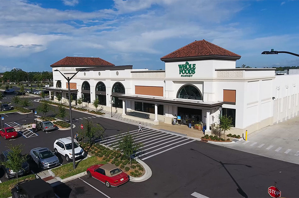 Whole Foods in Gainesville, Florida. CHW provided civil engineering services for this commercial building