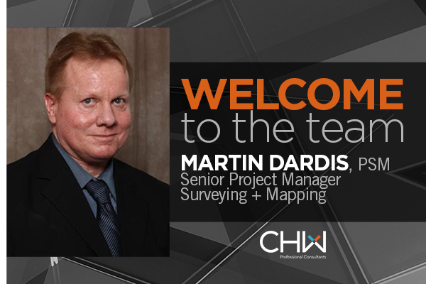 CHW Welcomes Martin Dardis, PSM to the land surveyor team