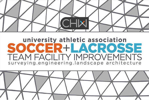 university athletic association, soccer and lacrosse team facility improvements project. CHW is providing surveying, civil engineering, and landscape architecture services.