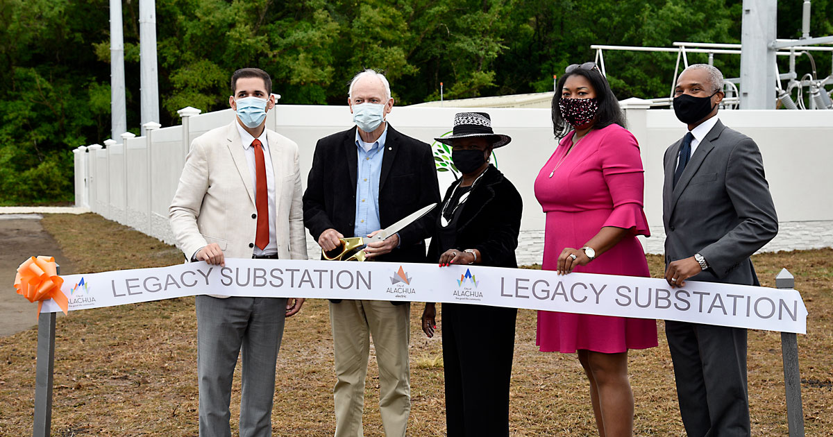 City of Alachua Legacy Park Substation Ribbon Cutting Land Surveyor