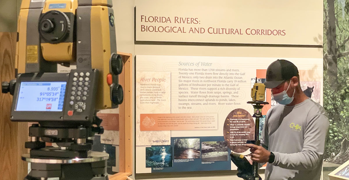The CHW Surveying + Mapping team performed a High-Density Topographic Survey at the Florida Museum of Natural History in Gainesville, Florida