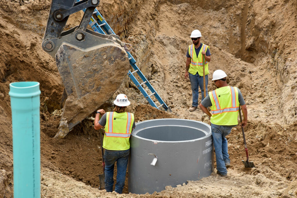 From the Ground Up… how the installation of sanitary sewer structures goes from design to construction.